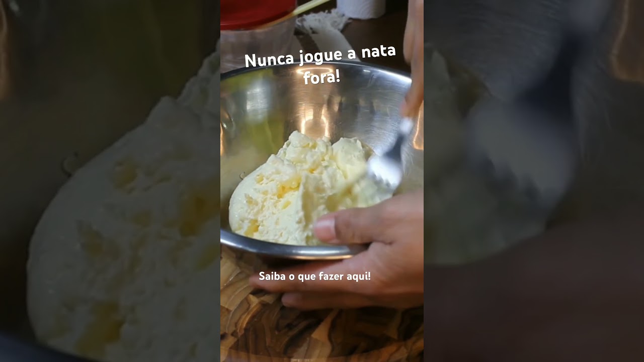 Nunca jogue fora a nata do leite! #manteiga #comofazermanteiga #receitas