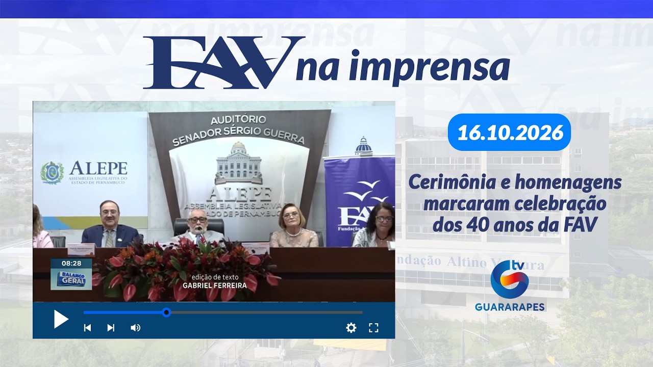 FAV NA IMPRENSA - TV GUARARAPES - 16.10.2026