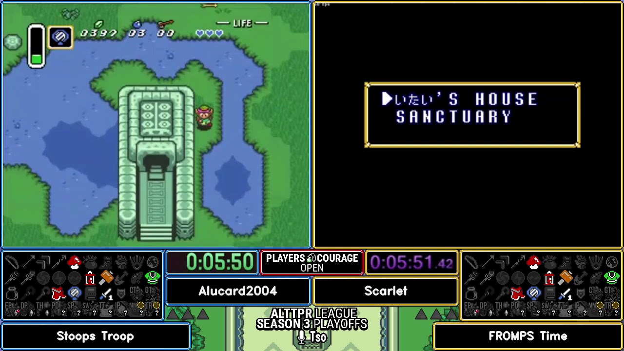 Alucard2004 vs Scarlet. ALTTPR League Season 3