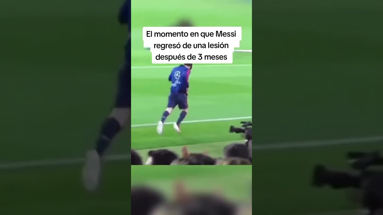 Messi vuelve de una lesión en el barcelona