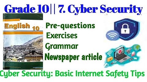 Grade 10|| 7.Cyber and Security|| Basic Internet Safety Tips|| All Solution||