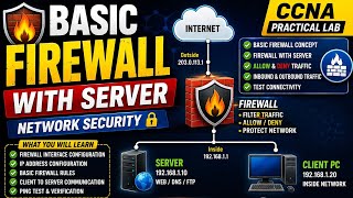 🔥 BASIC FIREWALL CONFIGURATION WITH SERVER | CISCO PACKET TRACER