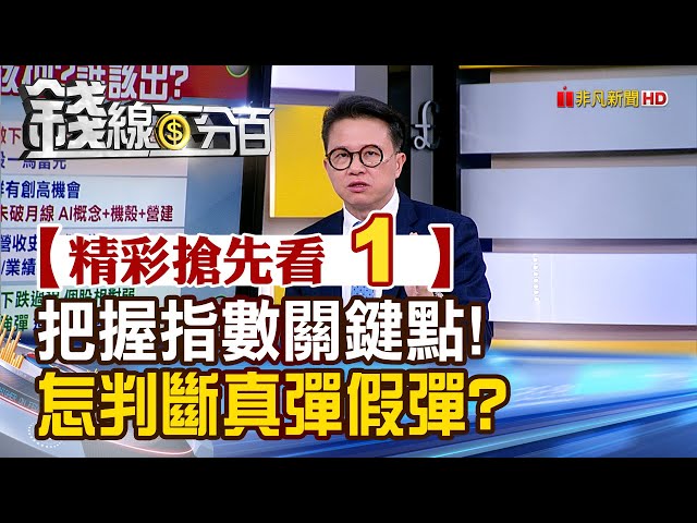 精彩搶先看1【錢線百分百】20240424《把握指數關鍵點!怎判斷真彈假彈?》│非凡財經新聞