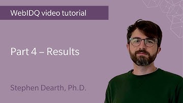 WebIDQ video tutorial | Part 4|4 ‒ Results