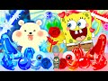 Red vs blue food challenge spongebob vs pomi mukbang animation asmr pomitv