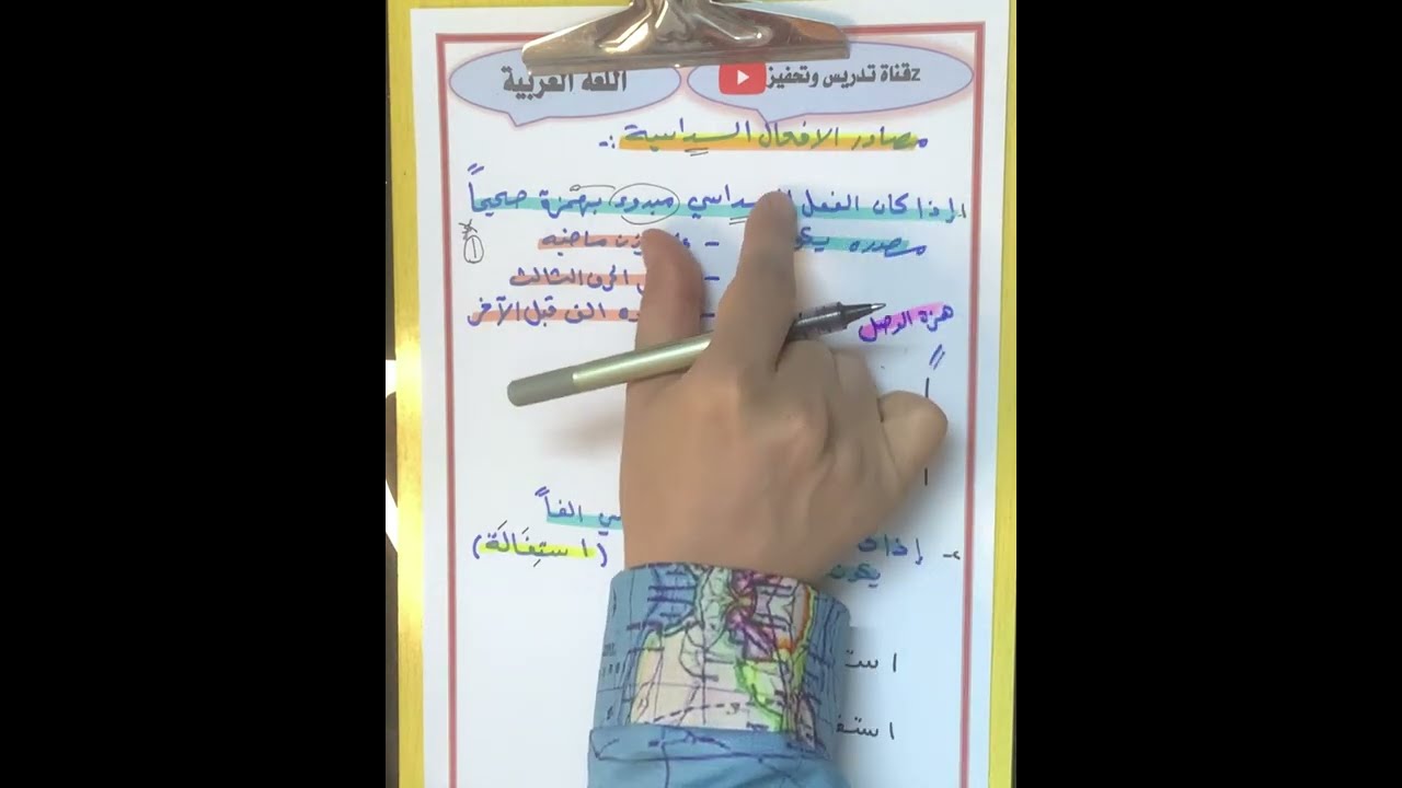 مصادر الافعال غير الثلاثية ( الرباعية والخماسية والسداسية) للصف الثالث متوسط