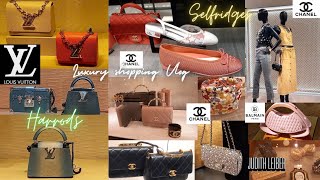 Luxury shopping Vlog in London: LV/CHANEL/BALMAIN/JUDITH LEIBER in Harrods & Selfridges.