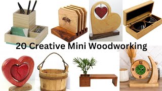20 Creative mini woodworking Project Ideas to consider making/  Mini woodworking projects