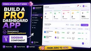 Power Apps Project Series 🚀 | Build a PRO Dashboard App (Part 1: Sidebar UI Design) #powerplatform