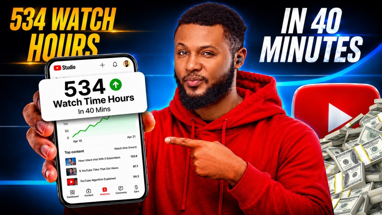 How I Got 530 Watch Hours in Only 45 Minutes | Faceless Channel Strategy