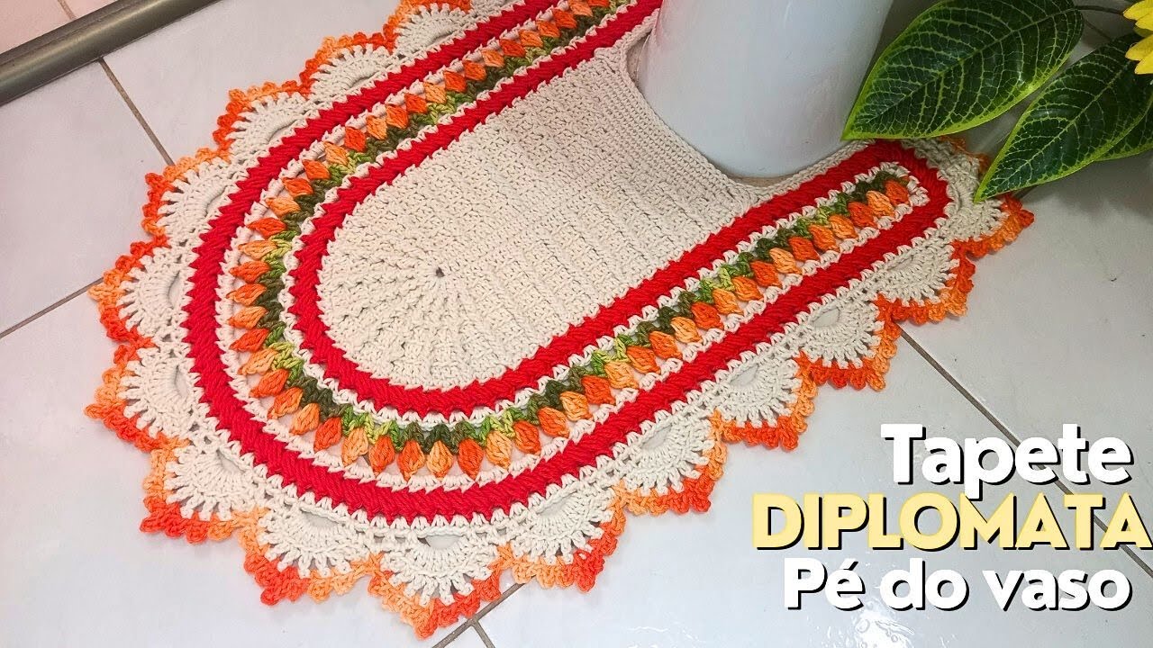 Tapete Pé do vaso Diplomata lindo e fácil de fazer