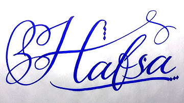 Hafsa Name Signature Calligraphy Status | #moderncalligraphy #cursive #YearofYou #hafsa @Hafsa