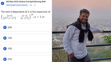 Binomial Theorem JEE Mains 2025(2nd April Morning shift)