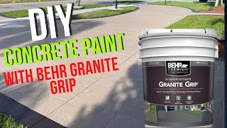 Driveway Concrete Paint with Behr Granite Grip