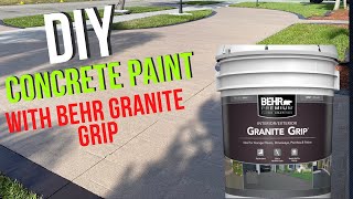 Driveway Concrete Paint with Behr Granite Grip