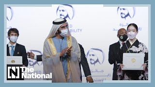 Sheikh Mohammed bin Rashid attends the opening of Abu Dhabi Sustainability Week