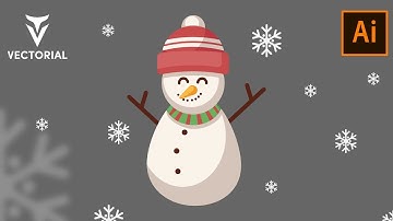 Snowman tutorial in Adobe Illustrator tutorial