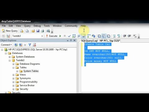 Delete/Drop table in database MS SQL SERVER through Management Studio