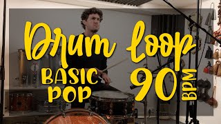 DRUM LOOP - BASIC POP - 90bpm [FAT SNARE]
