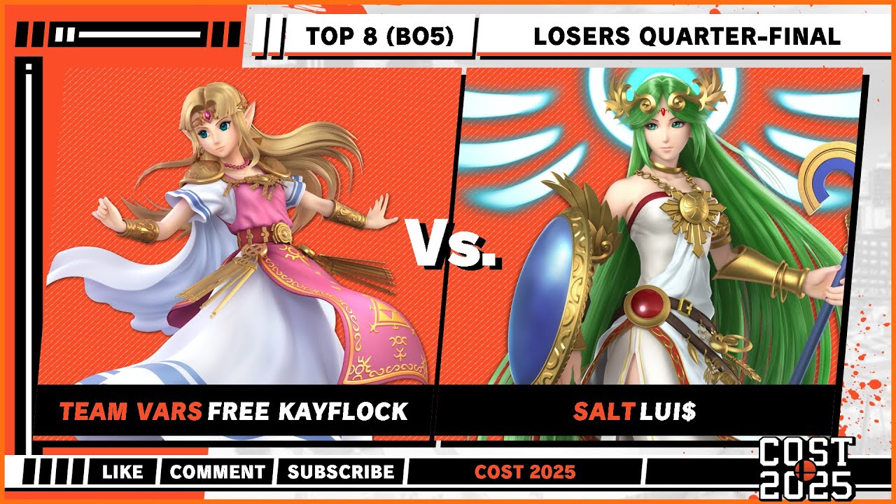 COST 2025 - Losers Quarters - Free KayFlock (Zelda) VS Lui$ (Palutena) -Smash Ultimate - SSBU