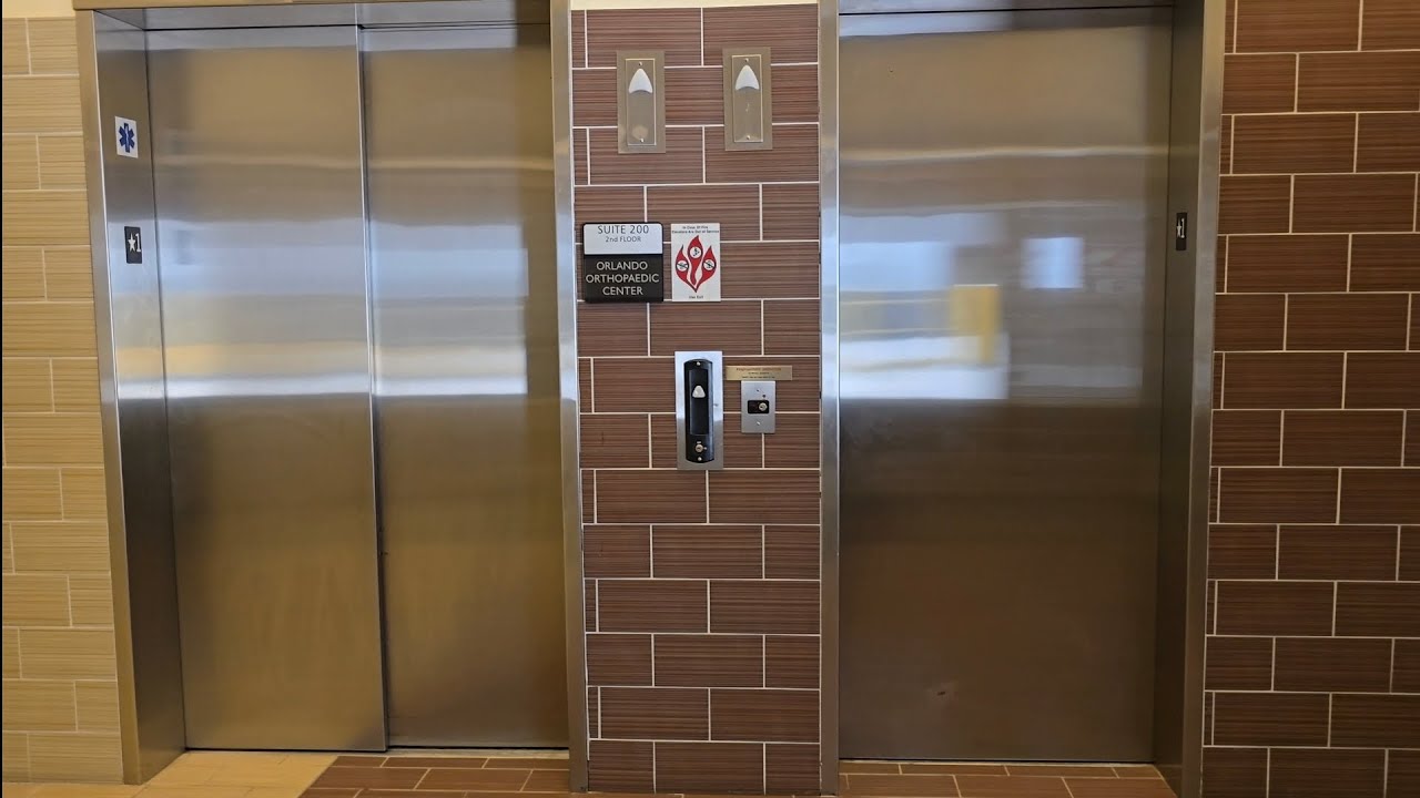 Schindler 330A hydraulic elevators @ Orlando Orthopedic Center SODO Shopping Center in Orlando (FL)