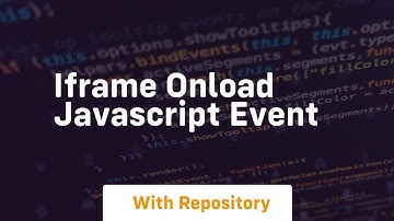 iframe onload javascript event