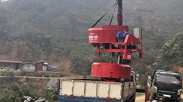Cặp Máy trộn bê tông cưỡng bức cố định Hồng Hà CB2100 côn số (Động cơ điện 380V) giao tại Lào Cai