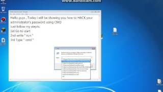 How to hack Administrator Password using CMD ( 2013 )