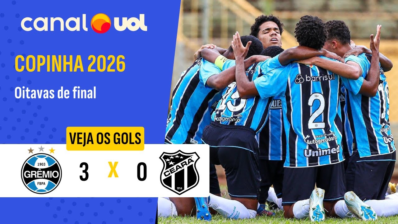 GRÊMIO VENCE O CEARÁ E É PRIMEIRO GARANTIDO NAS SEMIFINAIS DA COPINHA