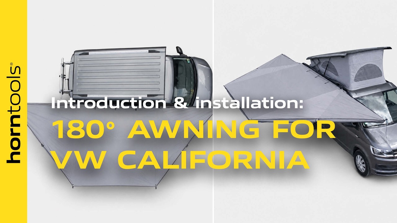 180 Awning Horizon 2.5 m for VW California T5 / T6 / T6.1 (Freestanding) – Video