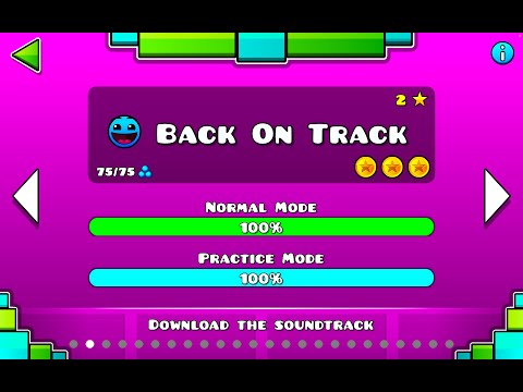 Back On Track 100 All Coins Geometry Dash 1 0