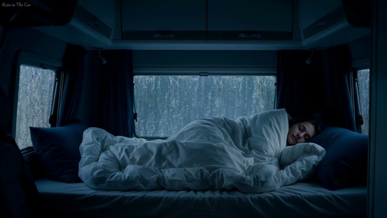 Fall Asleep in 3 Minutes 🚗 Rain Sounds in Car with Thunder | Heavy Rain Sounds for Sleeping