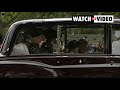 Kate, Camilla, George and Charlotte leave the Queen