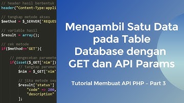 Membuat API dengan PHP | 3. Mengambil Satu Data Table dari Database dengan GET dan API Parameter