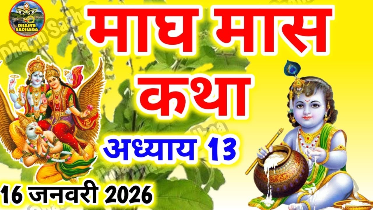 माघ मास कथा अध्याय  13 ॥Magh Mass Ki Katha Day 13 ॥Magh  Mass Mahatmya Adhyay 13॥Magh Mass Katha 13