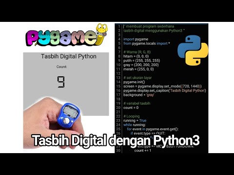 Coding Simple: Membuat Tasbih Tally Counter dengan Pygame - Python3