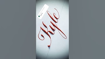 Copperplate calligraphy, tutorial: how I write your name #kyle