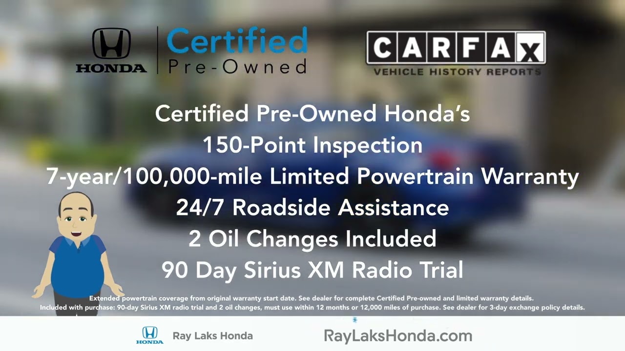 Ray Laks Honda Has a Wide Selection of Sale Prices Certified Pre-Owned Hondas!