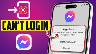 How to Fix Can't Log in Messenger Issue on iPhone | Unexpected Error Occurred During Login