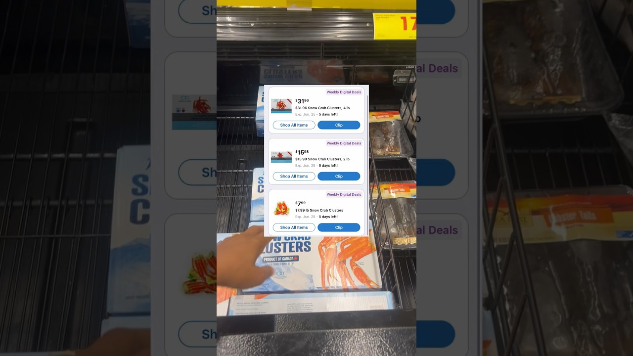 Seafood Deal at Kroger | Snow Crab Legs for cheap! 6/19-6/25