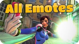 All Uprising 2017 Emotes, Victory Poses, & Highlight Intros | Overwatch @AdventSeph
