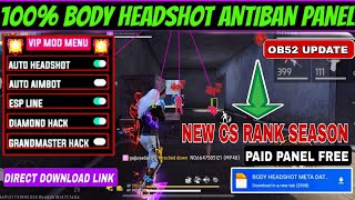 OB52 FREE FIRE MOD MENU 🔥 UNLIMITED DIAMOND HACK 😈 FF MOD MENU APK 2026 🎯 FREE FIRE PANEL 🔥#ob52  screenshot 3