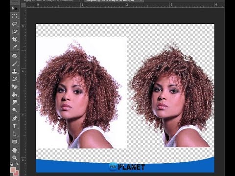 Remove background of image /Cut out curly hair using channels  Photoshop tutorial CC