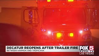 Clark County firefighters respond to mobile home fire in west valley