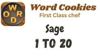 Word Cookies Sage Answers [1 to 20 Levels] | Under First Class chef Category screenshot 3