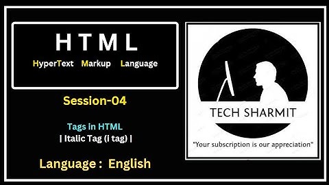 HTML5 Italic Tag (Session-04) : Introduction & Uses of i Tag in HTML
