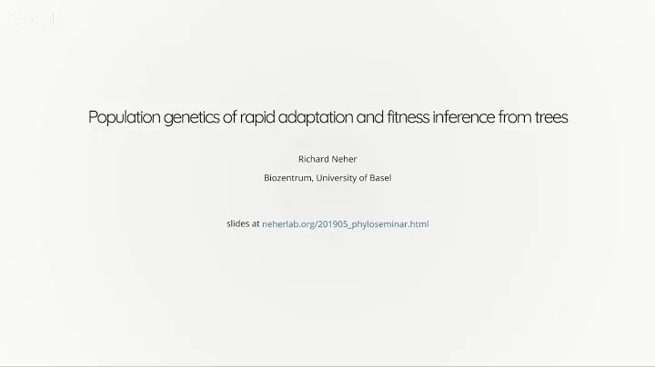 Phyloseminar #87: Richard Neher (University of Basel)