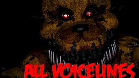Nightmare Fredbear| All voice lines with subtitles| ultimate custom night