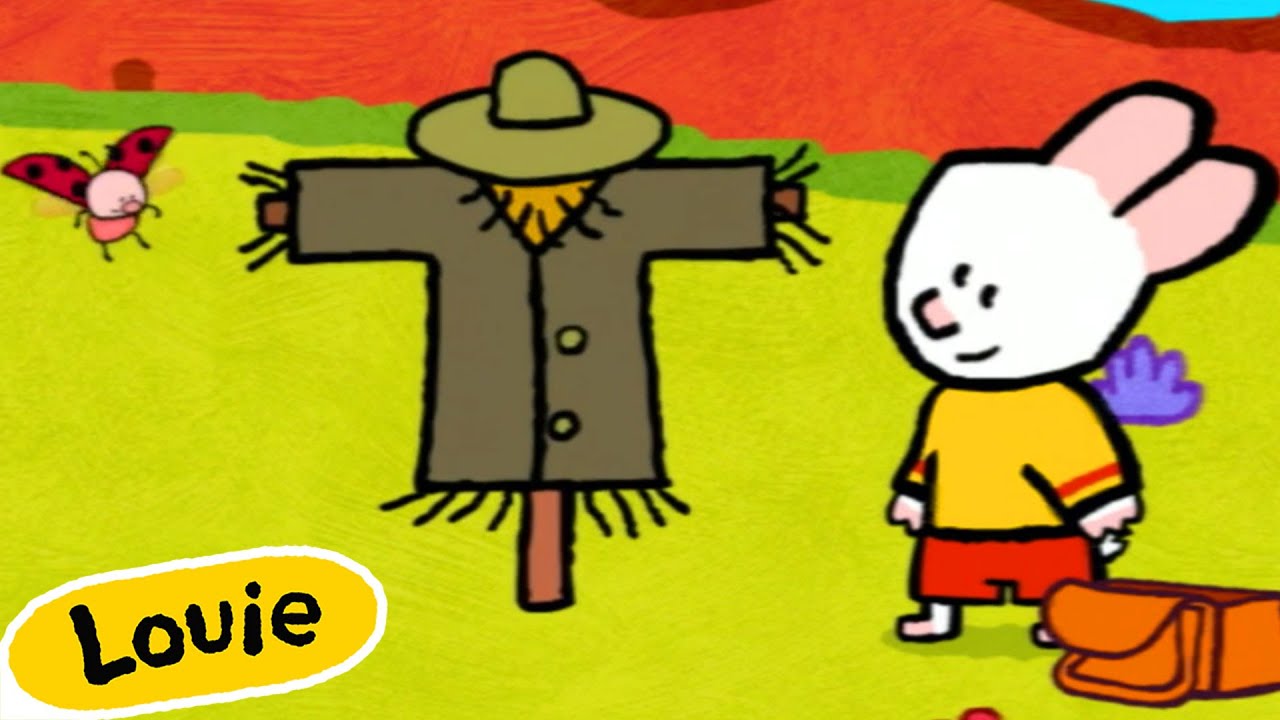 Dibujo de Espantapájaros🐰🎨 LOUIE dibújame | Dibujos Para niños | Videos educativos