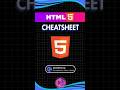 HTML Cheatsheet : Essential Tags You Need to Know !